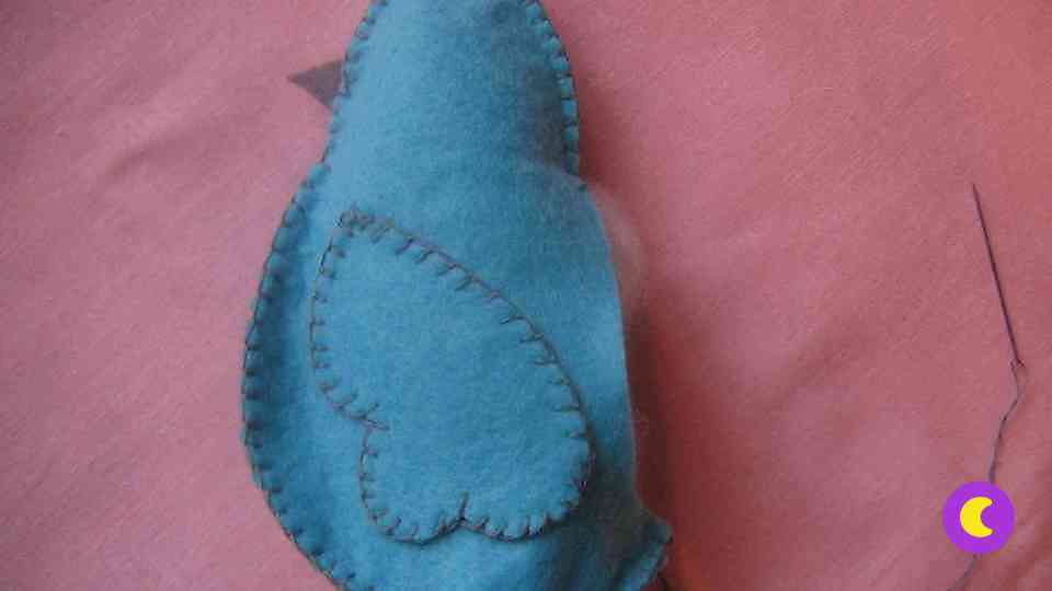 Елочная игрушка синичка из фетра